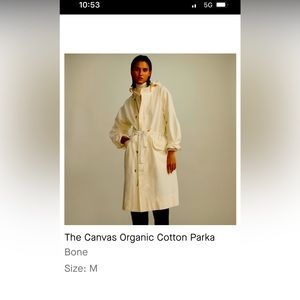 NWT not even out of the box amazing everlane thick organic cotton parka- size M